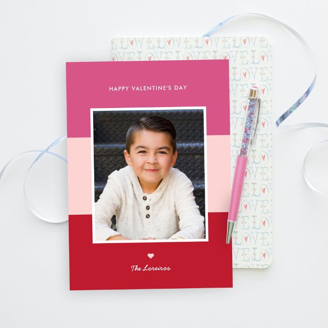 Farbblöcke Editierbare Valentintagskarte Feiertagskarte (Von Creator hochgeladen)