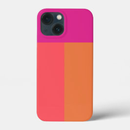 Farbblöcke in heiß rosa und orange Case-Mate iPhone hülle