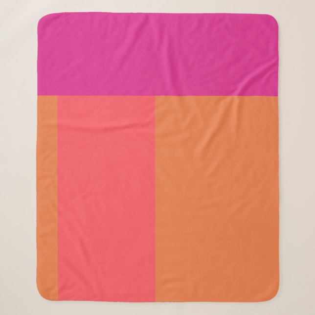 Farbblöcke in heiß rosa und orange sherpadecke (Vorderseite)