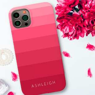 Farbblöcke Magenta Rosa Monochromatischer Name Case-Mate iPhone Hülle