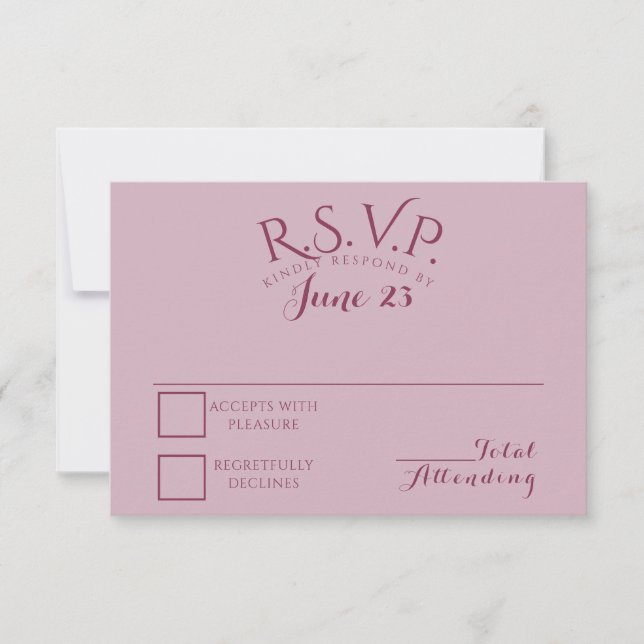 Farbblockkreissenkkarte für Blend-Antwortkarte RSVP Karte (Vorderseite)