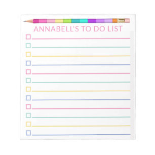 Farbblockstift für Rosa zur Liste der individuelle Notizblock