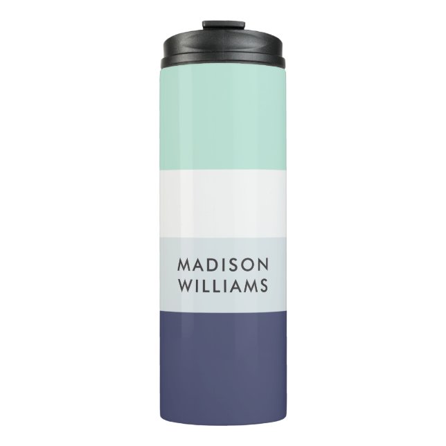 FarbblockTherme für das Skript Monogramm Thermosbecher (Vorderseite)