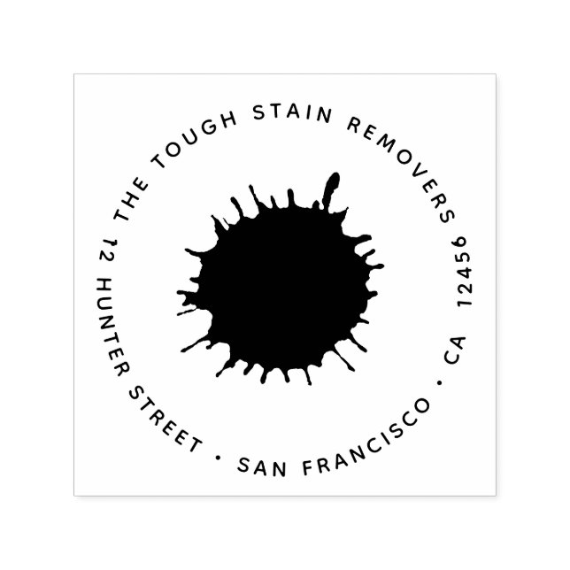 Farbblutstachellockenplash - Rücksendeadresse Permastempel (Design)