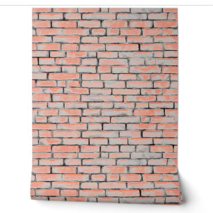 Farbbricks Muster Orange Gray Custom Tapete