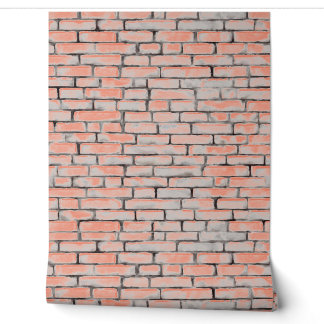 Farbbricks Muster Orange Gray Custom Tapete