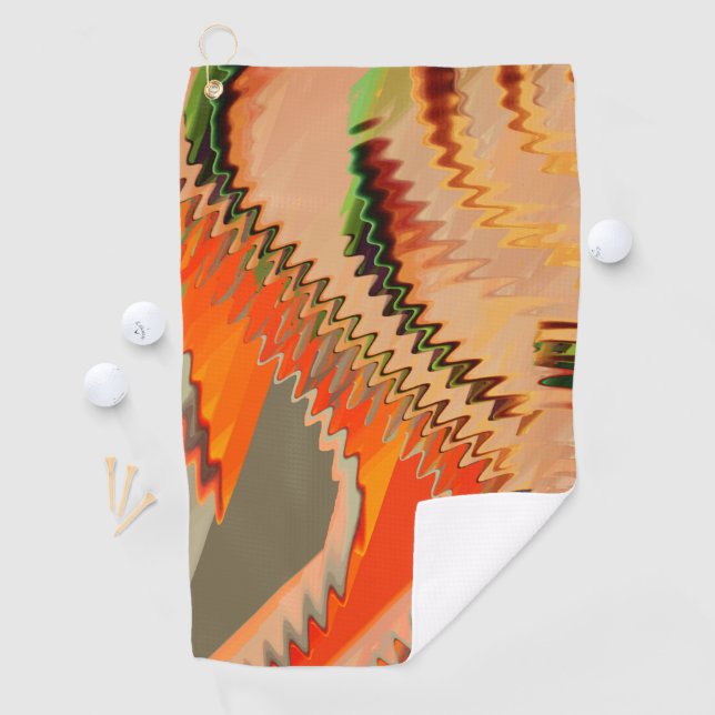 Farbbruch mit Zick- oder Welleneffekt Golfhandtuch (Insitu)