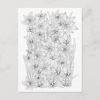 Farbbuchstil Postkarte