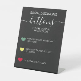 Farbcode für Anleitungen zur sozialen Entfernung Sockelschild