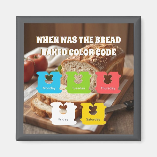 Farbcode-Magnet für Brotmacher Magnet (Vorne)