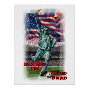 Farbdesign der Freiheitsstatue auf einer  Poster
