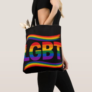 Farbdesign mit Regenbogenherz für die LGBTQ+-Pride Tasche