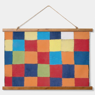 Farbdiagramm "Qu 1" (1930) von Paul Klee Wandteppich Mit Holzrahmen
