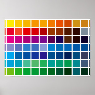 Farbdiagramm Textur Muster Hintergrund-Palette Poster