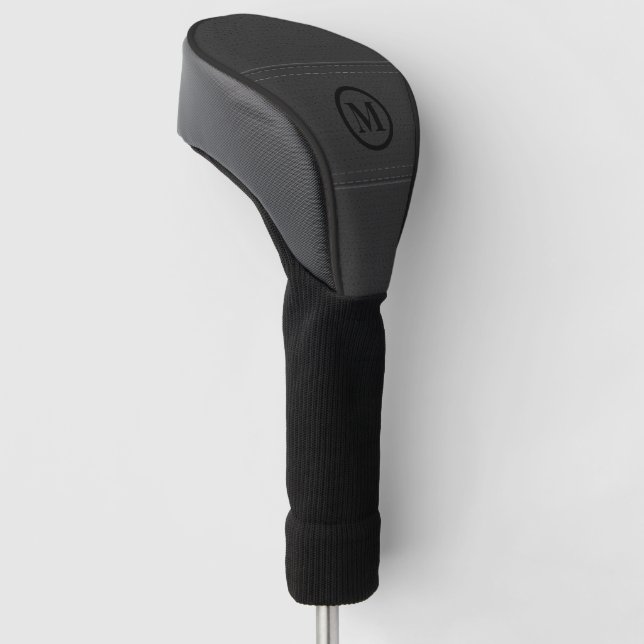 Farbdruck aus schwarzem Leder, kundenspezifisch Golf Headcover (angewinkelt)