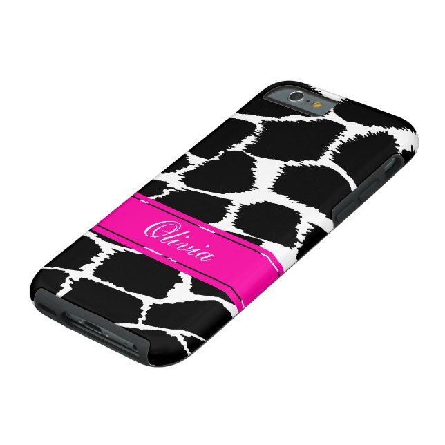 Farbdruck Schwarz, Weiß und Rosa Case-Mate iPhone Hülle (Oberseite)