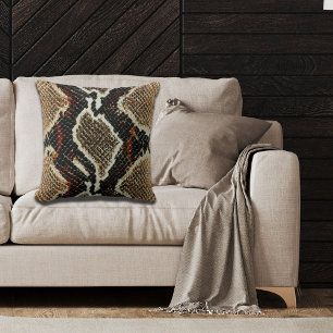 Farbdrucke der Pythonschlange Kissen