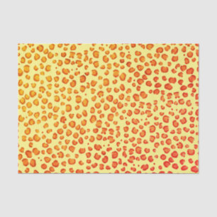 Farbdruckleopard Muster rot Orangengeschenk Seidenpapier