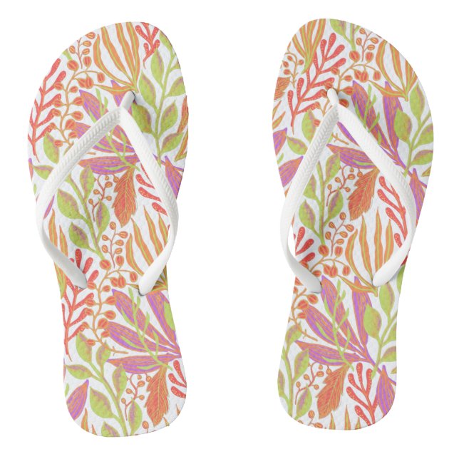 Farbdruckorange Limon Flip Flops (Fußbett)