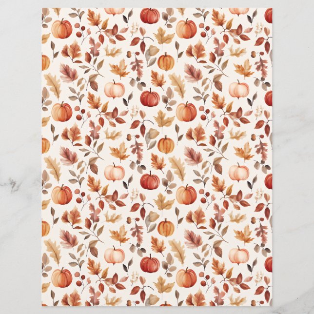 Farbdruckpapier für Kürbisfallmuster (Vorderseite)