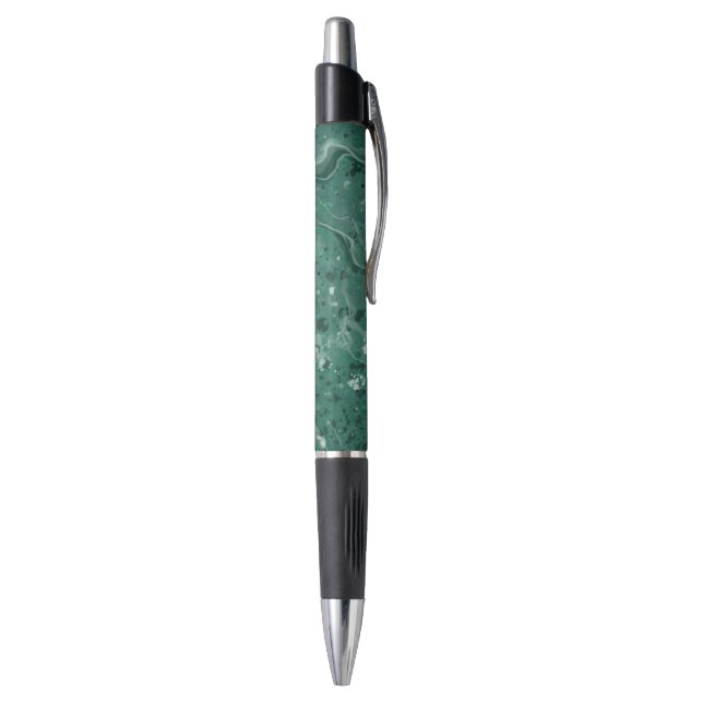 Farbdruckpen aus grünem Marmor Kugelschreiber (Unterseite (Vertikal))