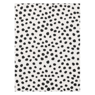 Farbdruckpunkte Schwarz-Weiß-Dalmatiner Tischdecke