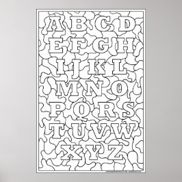 Farbe! Alphabet Poster