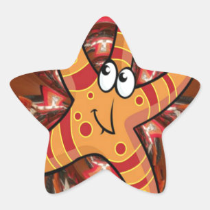 Farbe auf der Flucht Stern-Aufkleber