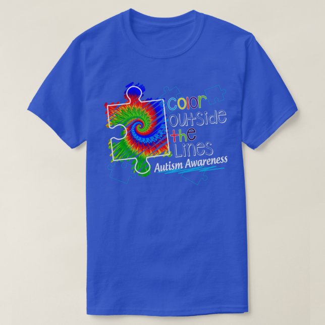 Farbe außerhalb der Linien Autismus Bewusstsein Hi T-Shirt (Design vorne)