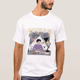 "Farbe außerhalb der Linien: Embrace Ihre Kreativi T-Shirt