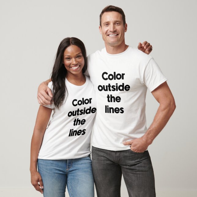 Farbe außerhalb der Linien T-Shirt (Unisex)
