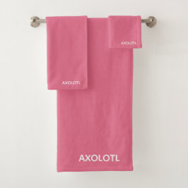 Farbe Axolotl pink Badhandtuch Set