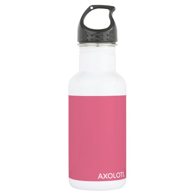 Farbe Axolotl pink Edelstahlflasche (Vorderseite)