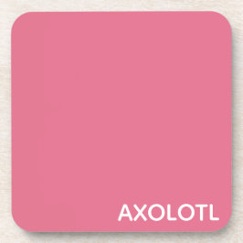 Farbe Axolotl pink Getränkeuntersetzer