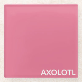 Farbe Axolotl pink Glasuntersetzer