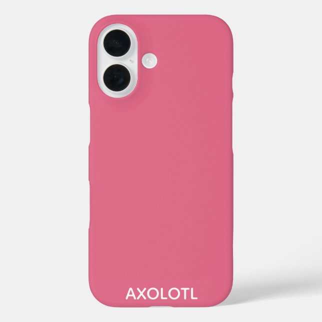 Farbe Axolotl pink iPhone 16 Hülle (Rückseite)