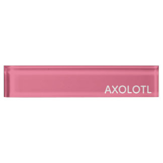Farbe Axolotl pink Namensplakette