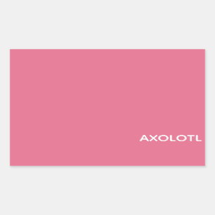 Farbe Axolotl pink Rechteckiger Aufkleber