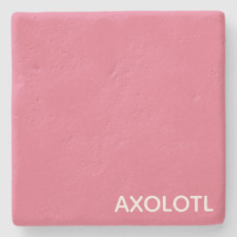 Farbe Axolotl pink Steinuntersetzer