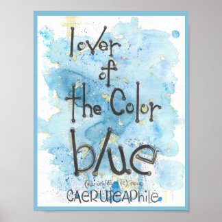 Farbe Blau Poster