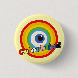 Farbe blind - Regenbogenaugenblase Button