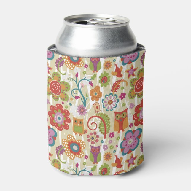 Farbe Blüten und Schalen Dosenkühler (Kanne Vorderseite)