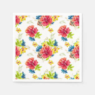 Farbe Burst Wasserfarbe Blumenzapfel Serviette