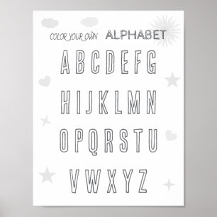 Färbe dein eigenes ABC Poster