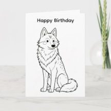 Färbe dein eigenes Geburtstagsauto Wolf Design