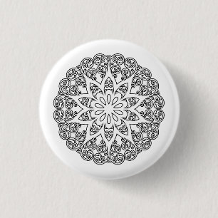 Färbe Dein eigenes MANDALA - DIY Malbuch 1 Button