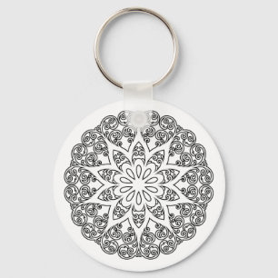 Färbe Dein eigenes MANDALA - DIY-Malbuch 1 Schlüsselanhänger