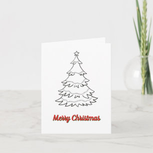 Färbe deine eigene Karte, Frohe Weihnachten Karte