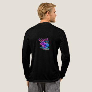 Färbe deine Welt Buntes Rauch Grafik T-Shirt Tri-Blend Shirt
