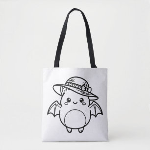 Färbe Deinen eigenen Kawaii-Fledermaus-Sonnenhut Tasche